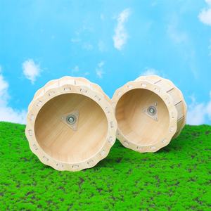 <span class=keywords><strong>Hamster</strong></span> en bois silencieux roue de course ours en peluche <span class=keywords><strong>Hamster</strong></span> tapis roulant exercice petit Animal jouet - Product Image 2