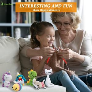 Acheter en gros de nouveaux adultes enfants débutants apprendre cadeau d'anniversaire de vacances chat orange <span class=keywords><strong>facile</strong></span> à tricoter fil doux <span class=keywords><strong>crochet</strong></span> Kit de <span class=keywords><strong>crochet</strong></span> - Product Image 6