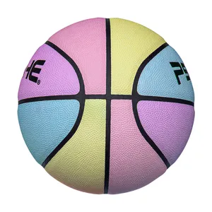 प्रतिस्पर्धी मूल्य कस्टम लोगो बास्केटबॉल आकार 7 यूवी रंग परिवर्तन पु इनडोर, आउटडोर के लिए प्रशिक्षण