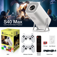 Nouveau projecteur intelligent Portable S40 Max Console de jeux 3D Android WIFI BT HD lecteur de jeu de cinéma maison LCD Mini projecteurs vidéo