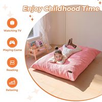 Fauteuil convertible pour enfants, fauteuil inclinable en mousse haute densité, design moderne, revêtement en tissu côtelé - Canapé de sol pour le jeu