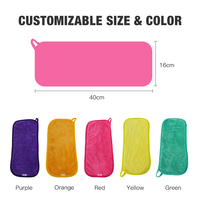 Serviette démaquillante en microfibre colorée personnalisée, soin du visage, tissu démaquillant