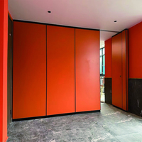Cloison mobile facile à installer pour salle de réunion, cloison coulissante pliante en bois, cloison mobile