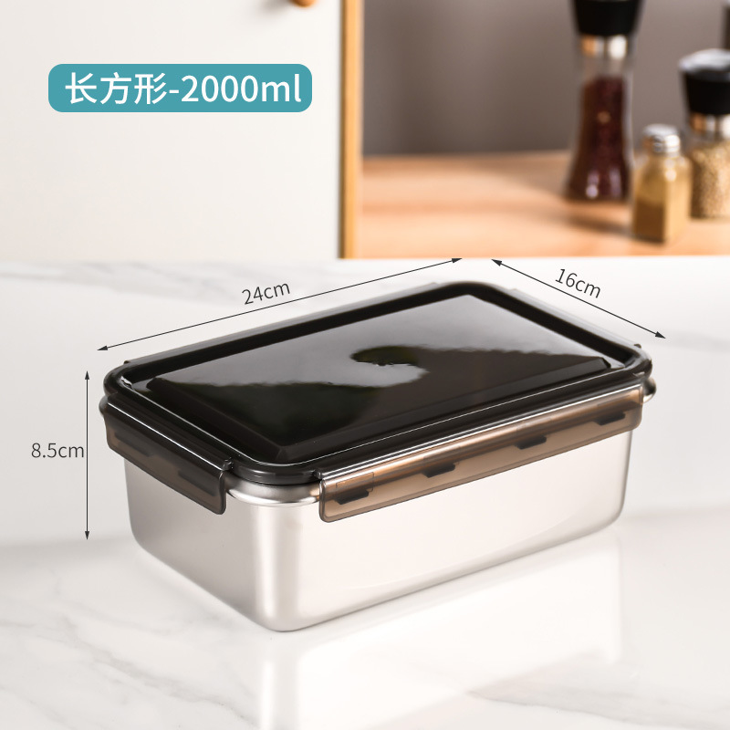 EASGA Rectangle Bento Box Food Storage Container Airtight Dry 316 ...