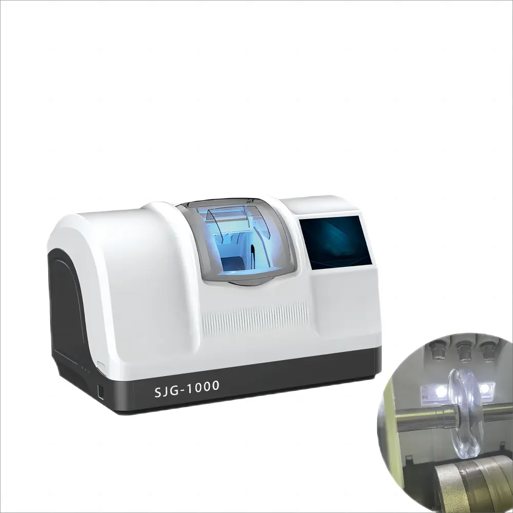 Optik laboratuvar ekipmanları oto Lens Polishing makinesi SJG-1000 V parlatma ile 3D desensiz Lens Edger optik enstrüman