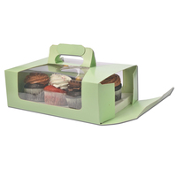 Vente en gros mini papier de luxe pâtisserie pâtisserie coupe gâteau cupcake muffin boîte emballage pour muffins avec fenêtre