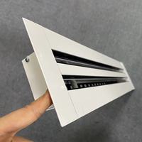 Ventilateurs de plafond décoratifs finis, grilles ca, revêtement en poudre d'aluminium, évents linéaires, diffuseur de fentes