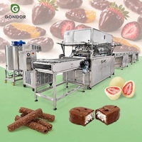 Machine à chocolat entièrement automatique pour enrobage et tempérage de barres chocolatées à la crème et aux noix 8L, pour chocolat au cacao et aux cacahuètes, avec fonction d'enrobage pour la glace
