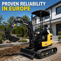 Mini-excavatrice KAISAN 1,8 tonne 3 tonnes, moteur EPA à faibles émissions, pour travaux municipaux et développement de parcs