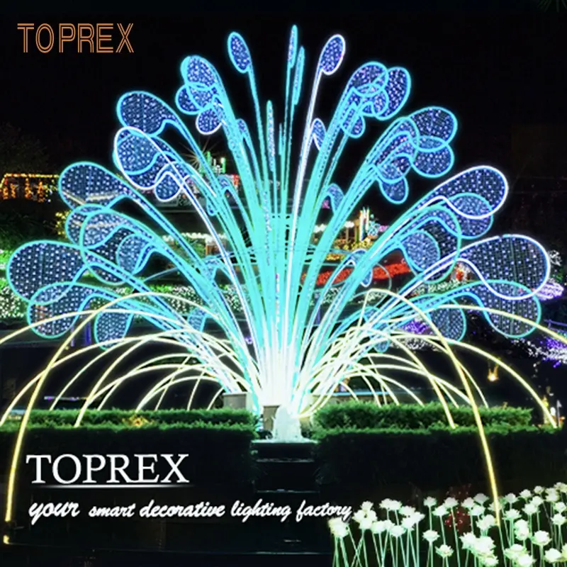 Toprex高品質IP68防水屋外水機能ガーデン噴水照明照明装飾