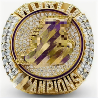Bague de championnat sportive rotative personnalisée OEM ODM en alliage et cristal avec 21 ans d'expérience d'usine