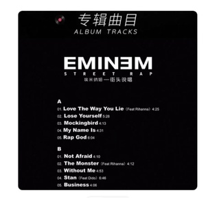 Eminem Slim Shady Street Rap Original Vinyle 12 pouces LP Disque pour tourne-disque Musique rétro Décoration <span class=keywords><strong>de</strong></span> collection - Product Image 5