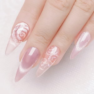 Esmalte de Uñas en Gel MH Rosa Ojo de Gato, Esmalte de Uñas en Gel Magnético Brillante Rosa Azul, Botella de 15 ml - Product Image 3