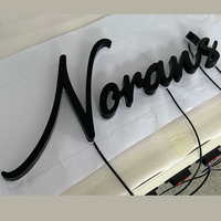 Enseigne lumineuse LED personnalisée par le fabricant, enseigne extérieure pour entreprise, lettres en relief 3D, métal, acrylique, logo de devanture de magasin