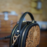 Sac à bandoulière croisé de luxe pour femme en cuir véritable, fait main, style bohème vintage, tendance, portable, pour l'hiver