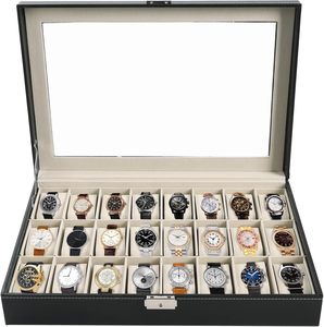 กล่องใส่นาฬิกาหนัง PU แบบ 6 ช่อง 12 ช่อง 24 ช่อง หรูหราสั่งทำพิเศษ - Product Image 1