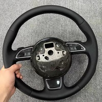 Volant S-Line en cuir demi-perforé pour Audi TT A3 A4 B8 A5 A6 C6 C7 A7 R8 RS RS3 RS4 RS5 S3 S4 S5 B9 RS6 RS7 Q3 Q5 Q7