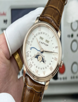 Nouvelle montre mécanique automatique de luxe pour homme, 26 ans d'expérience, avec double calendrier, fonction phase de lune et chiffres romains