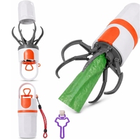 Draagbare compacte ABS handsfree hondenpoep-ophaaltool met vuilniszakjes