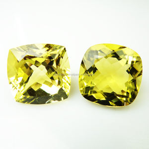 เลมอนควอตซ์ทรงเบาะควอตซ์สีเหลืองปรับเทียบได้แบบ5X3MM เลมอนควอตซ์เจียระไนแบบเหลี่ยมเพชรพลอย - Product Image 2