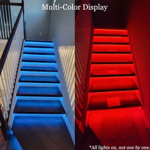 Controlador de música inteligente con aplicación <span class=keywords><strong>Wifi</strong></span>, kit de lámpara de pared de escalera de persecución de color RGB con sensores de movimiento AC Pir, tiras de luz <span class=keywords><strong>Led</strong></span> empotradas de 24V - Product Image 4
