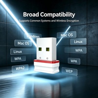 Adaptador WiFi USB Mini COMFAST CF-WU815N de 150Mbps, Tarjeta de Red Inalámbrica USB2.0 RTL8188GU, Compatible con Soft AP Externo, en Stock