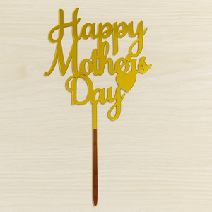 Pafu felice festa della mamma Topper torta per festa del <span class=keywords><strong>compleanno</strong></span> della mamma celebrazione del matrimonio tagliato al Laser inserto torta in acrilico Toppers - Product Image 4