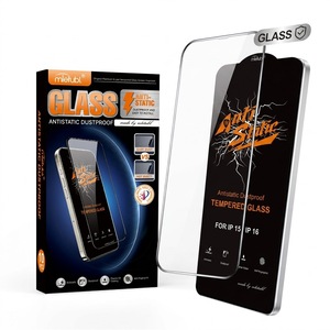 ฟิล์มกันรอยกระจกนิรภัย Mietubl ป้องกันไฟฟ้าสถิตย์ ป้องกันฝุ่น สำหรับ <span class=keywords><strong>iPhone</strong></span> 15 16 Pro Max ครอบคลุมเต็มจอ ความแข็ง 9H ฟิล์มป้องกันระดับพรีเมียม - Product Image 1