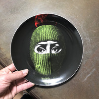 Assiette murale Milan de 8 pouces de style européen, artisanat en céramique, assiette décorative pour la maison, visage humain, assiette d'art pour hôtel