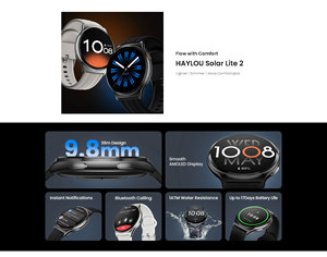 For Solar Lite 2 <b>Smart</b> Watch 41-43mm Square 1.43-inch AMOLED Display Silicone Band for GPS NFC Activity Tracker Unisex - Product Image 6