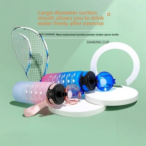 Botella de Agua de Plástico TRITAN de Gran Capacidad, Diseño Degradado Elegante, Resistente a Caídas, Deportiva, para Mujer, Verano, Fitness - Product Image 4