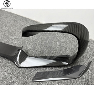 Diffuseur de pare-chocs avant en fibre de carbone style R 1:1 pour AMG GT GTS 2017-2019, finition brillante, tissage sergé, haute précision - Product Image 5