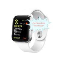 Reloj inteligente IWO 9 8 10 serie 4 1:1 con control del ritmo cardíaco, reloj inteligente con carga inalámbrica y música para Iphone IWO9, I6 GPS