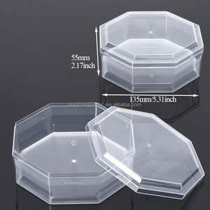 SUNSHING Octagon Plastic Cookie Box Food Grade Clear Lid Container Biscuits Packaging Box Sweet Chocolate Case Bakery Storage - Product Image 3