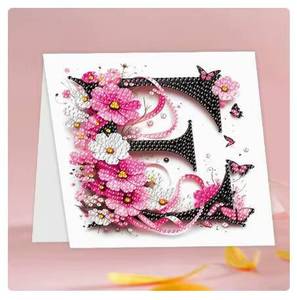 Nouvelles cartes de vœux DIY 5D à peindre au diamant avec enveloppes, art décoratif en strass pour offrir - Product Image 5
