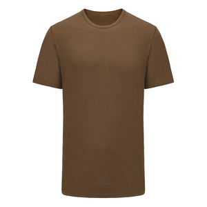 T-shirt léger en laine mérinos pour homme, certifié RWS, de luxe, à manches courtes, avec logo personnalisé imprimé - Product Image 1