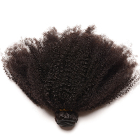 Vente en gros Extensions de cheveux brésiliens frisés 12A, afro bouclés 4B4C, trame de cheveux frisés crépus frisés 100% cheveux humains 100g