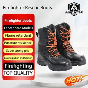 Bottes de protection ignifuges et anti-plis pour pompiers, norme 17, pour intervention d'urgence et sauvetage - Product Image 1