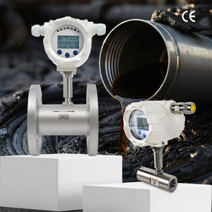 Pengukur Aliran Turbin LCD Koneksi Berulir Pengukuran Cairan Air Laut Minyak Tahan Korosi Logam Presisi Tinggi Tahan Air - Product Image 1