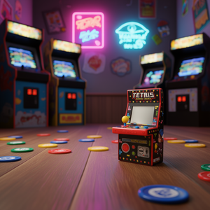 Juego de arcade retro Tetris, consola de juegos clásica mini de 16x9x9 cm para niños y adultos, juegos divertidos - Product Image 3