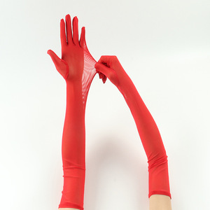 Gants de moto <span class=keywords><strong>ultra</strong></span>-minces pour voiture Gants de protection solaire noirs sexy pour femmes élégantes Gants en maille dentelle à élasticité anti-UV - Product Image 2