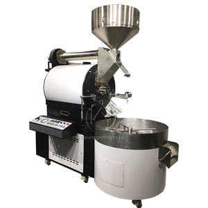 HW-60kg double drum cast besi stainless steel, pemanas udara panas komersial untuk membakar kopi biji kopi - Product Image 1