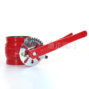 Vanne papillon rainurée Tzd Tangzheng D81X 10 16Q à fixation par collier pour système d'incendie avec revêtement EPDM - Product Image 1
