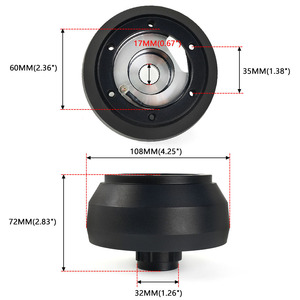 Adaptateur de base de volant 108 mm PCD 4 trous 72 mm d'épaisseur en alliage d'aluminium pour Toyota Subaru, pour la mise à niveau et la rénovation - Product Image 1