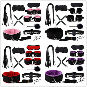 Set BDSM con Pinze per Capezzoli, Frusta in Pelle, Giocattoli Erotici, Kit Manette per Adulti, Accessori per <span class=keywords><strong>Bondage</strong></span> per Coppie - Product Image 5