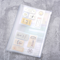 Pochettes de reliure A6 taille 6 trous enveloppes de budget de trésorerie PVC sacs à feuilles mobiles insérer Pages estampage personnalisé pour la journalisation Bujo