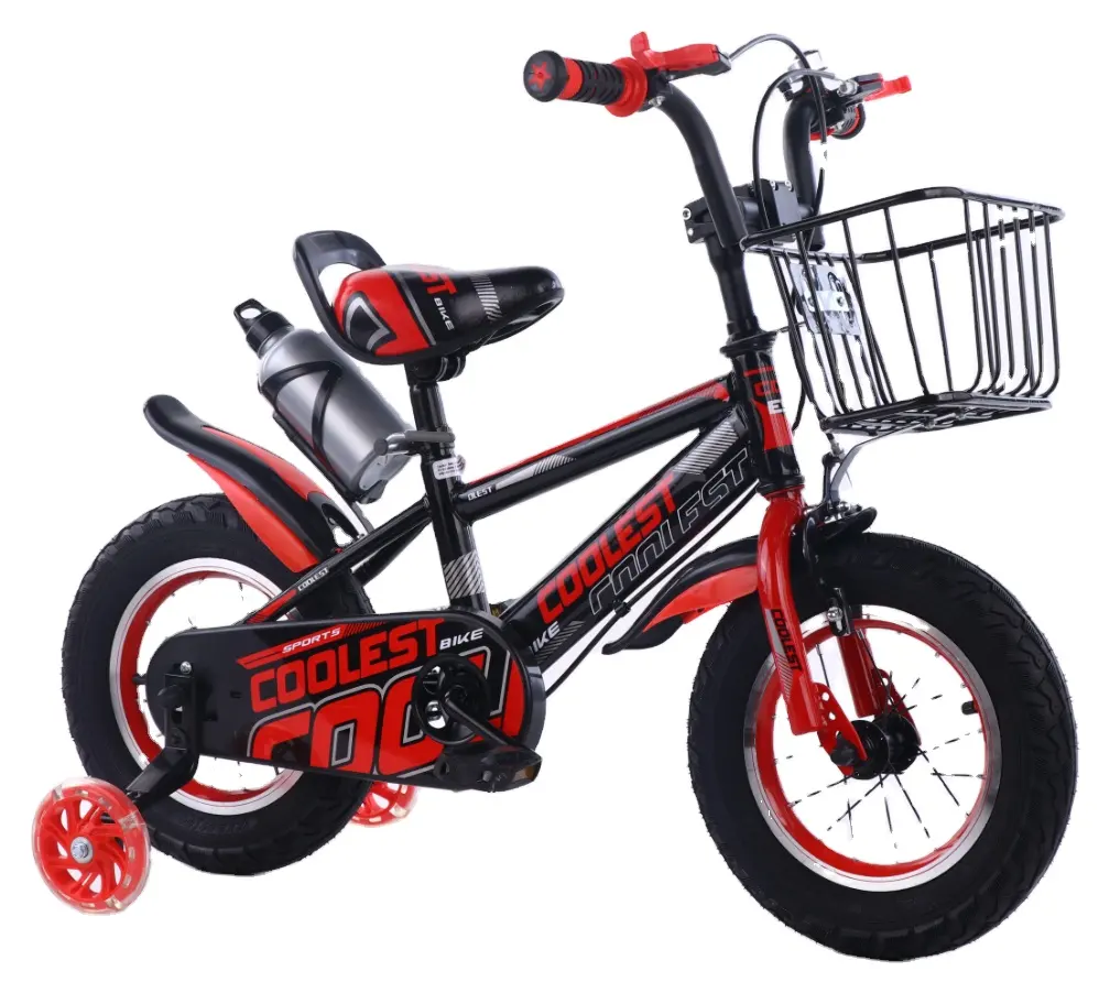 12 14 16 20 Inch Cheap Baby Quad Bike Boys Girls Aged 3-8 Years Old Kids' Bicycle For Sale With Basket Training Wheel