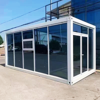Maison conteneur préfabriquée en acier respirante de 20 pieds, design moderne, pour bars, cafés et ateliers