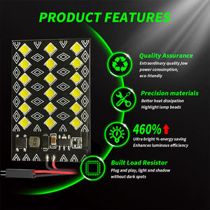 Lampes intérieures 48smd 3014 SMD, lampe de lecture, style automobile, DC 12V, adaptateur T10 Ba9s, super lumineuses - Product Image 4