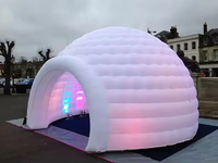 Tente Igloo de haute qualité, tente dôme gonflable, fête disco en plein air, boîte de nuit portable, maison de mariage musicale avec lumière LED